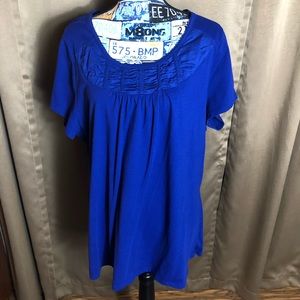 Just My Style Blue Short Sleeve Shirt